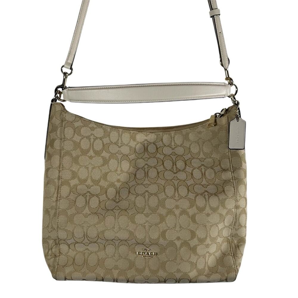 Coach Hobo Khaki Chalk Signature C Crossbody Bag - image 2